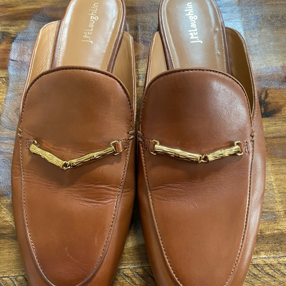 J. McLaughlin Cognac Mules